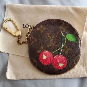 Authentic Louis Vuitton cherry round coin purse